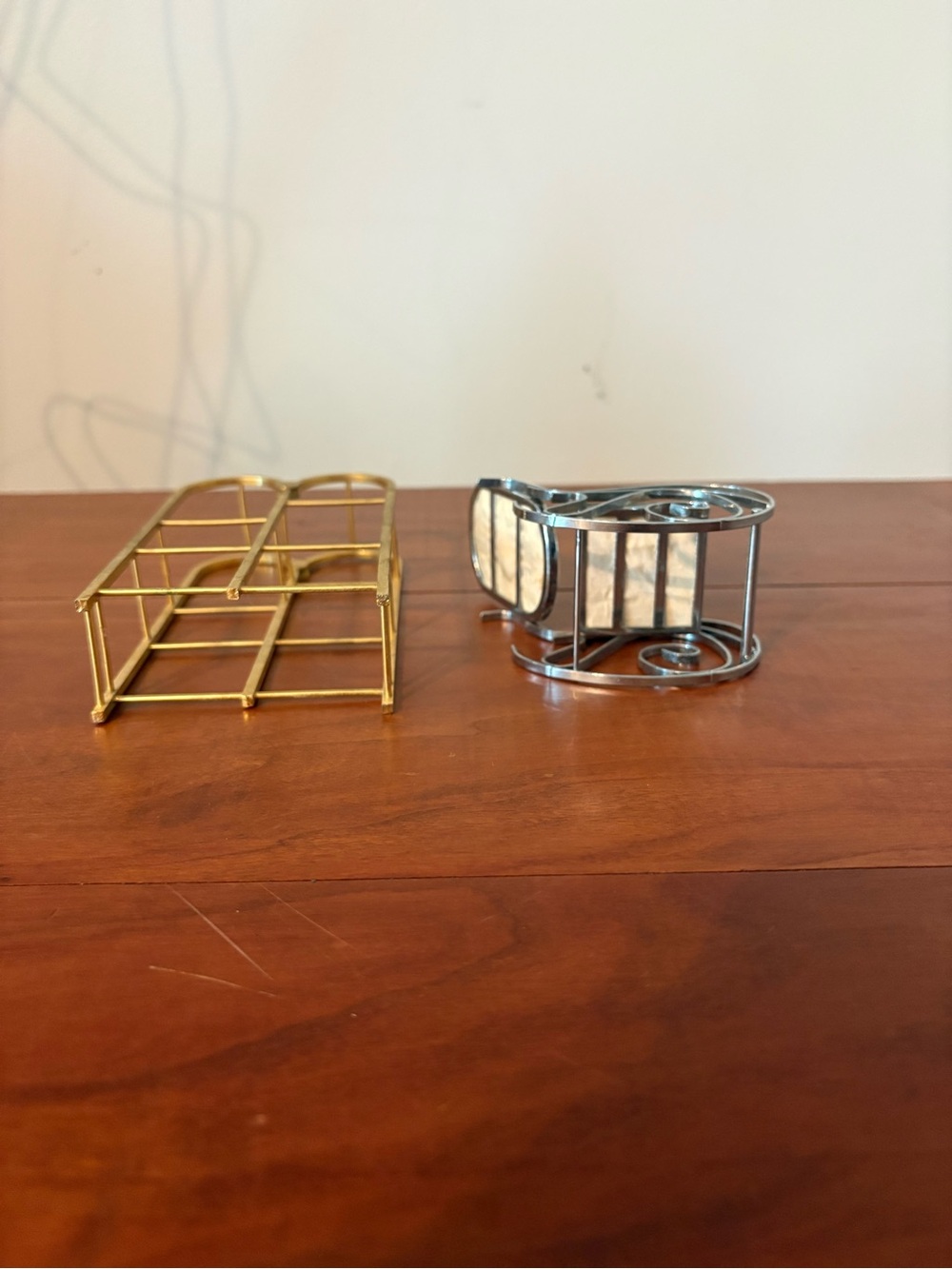 Miniature Metal Rocking Chair & Gold Rack Dollhouse Furniture - Picture 5 of 9